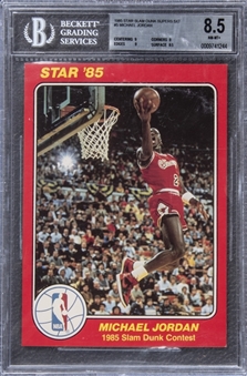 1985 Star Slam Dunk 5x7 Michael Jordan Rookie Card - BGS NM-MT+ 8.5